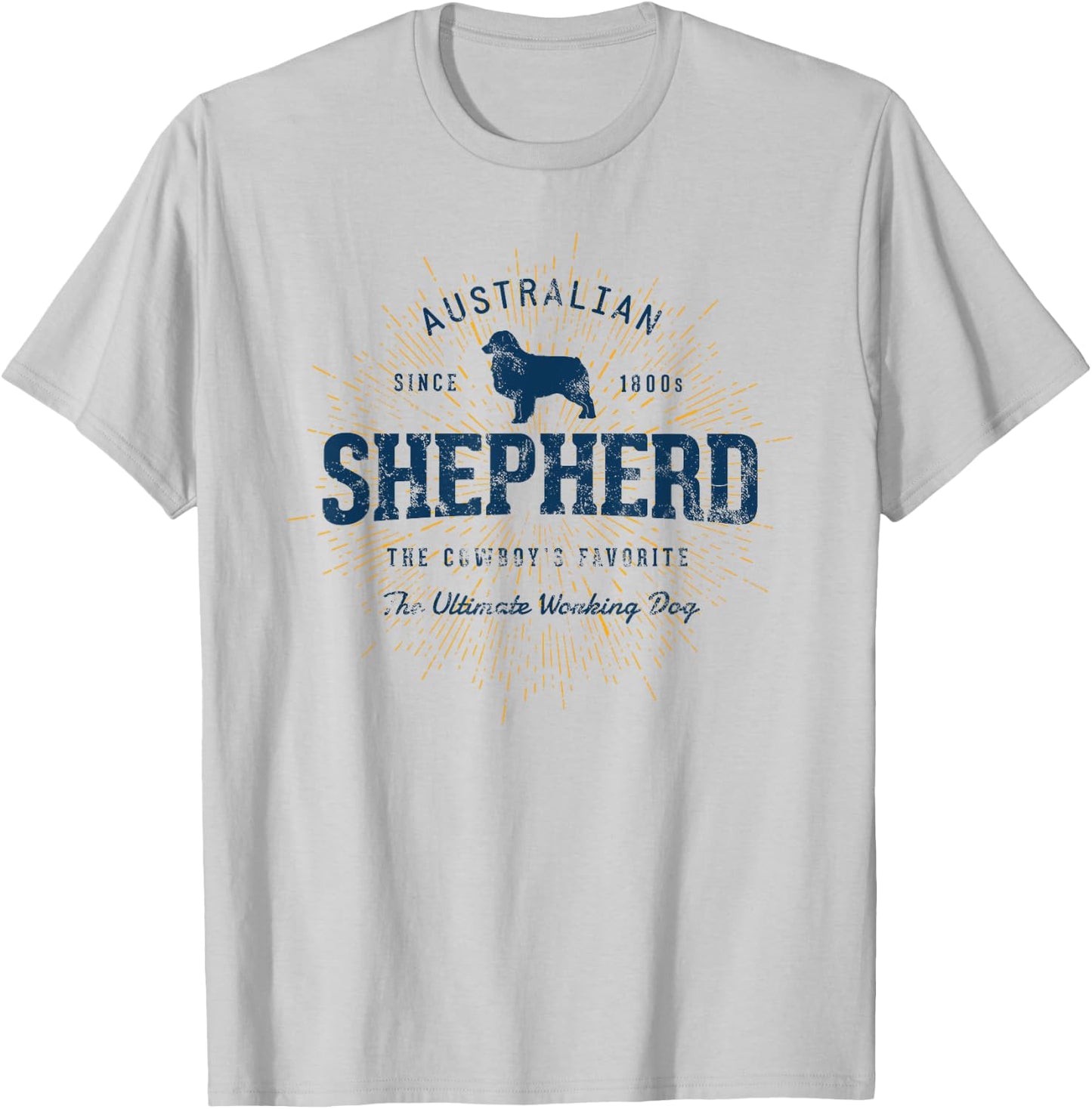 Retro Vintage Australian Shepherd T-Shirt - T-Shirt | Ash