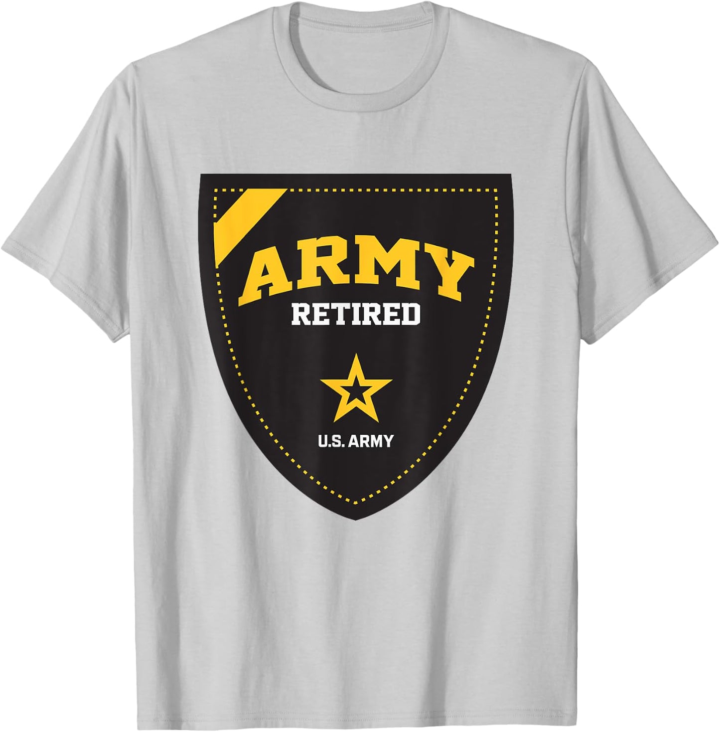 United States Army Military Retired Shield T-Shirt - T-Shirt | Ash