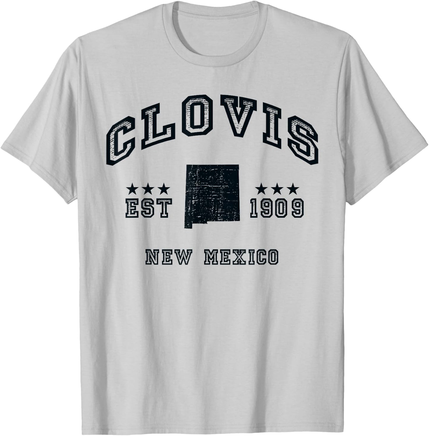 Retro Clovis New Mexico NM Souvenir Sport Throwback T-Shirt - T-Shirt | Ash