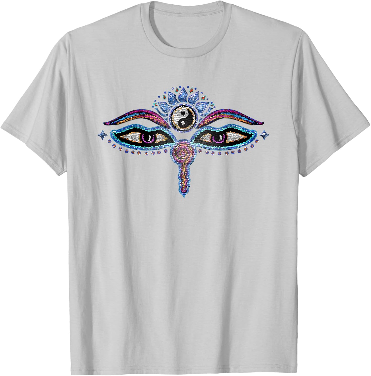 Buddha eyes, buddhism, yin yang, lotus flower, yoga, spirit T-Shirt - T-Shirt | Ash
