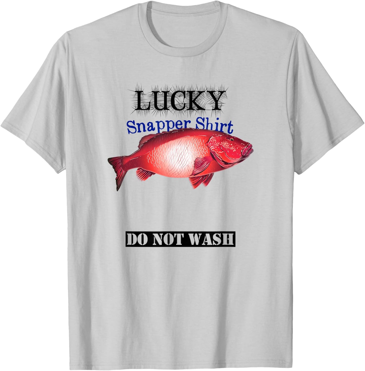 Fishermans Lucky Snapper Light Colored T-Shirt - T-Shirt | Ash
