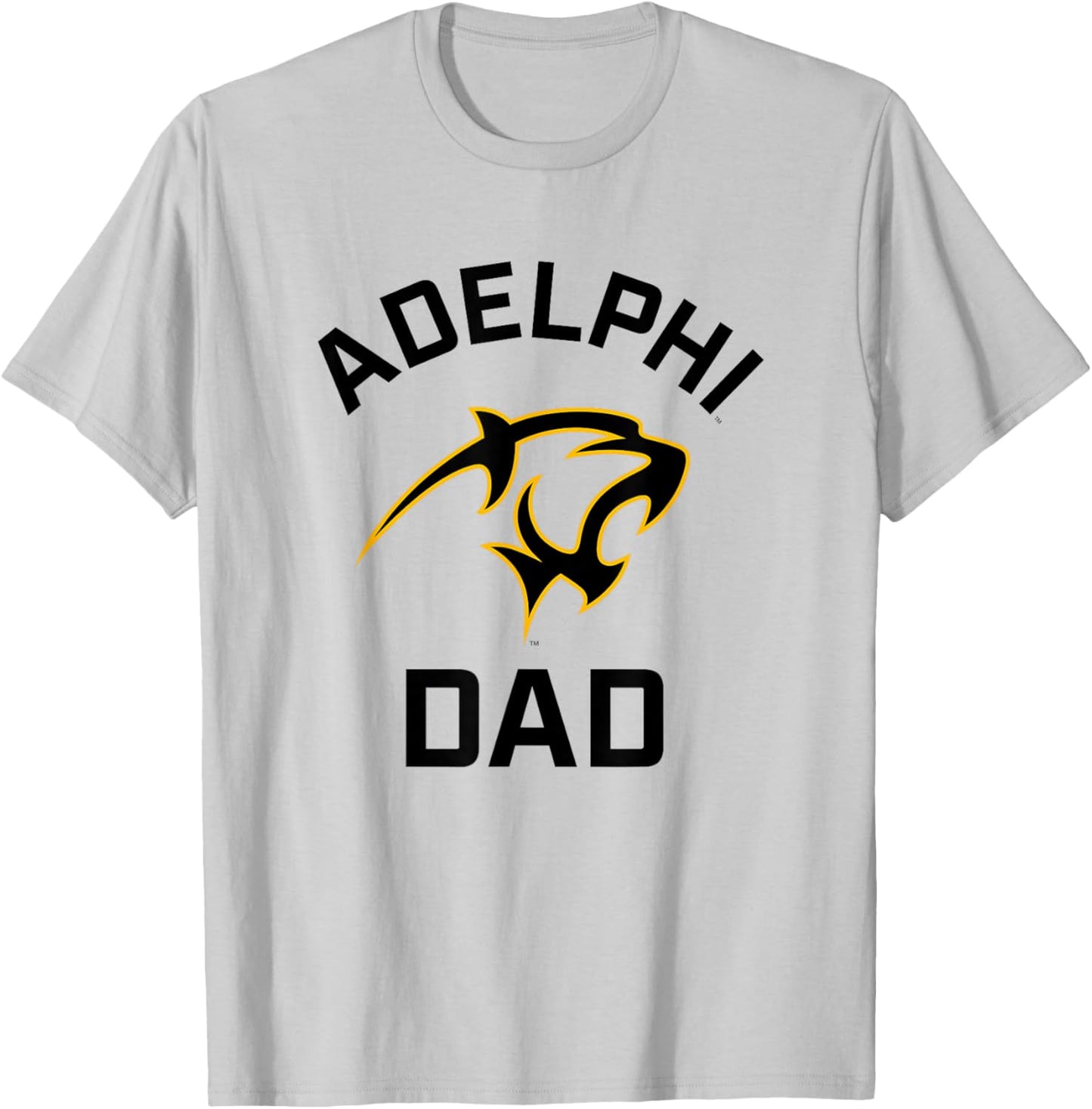 Adelphi University Panthers Arched Dad T-Shirt - T-Shirt | Ash