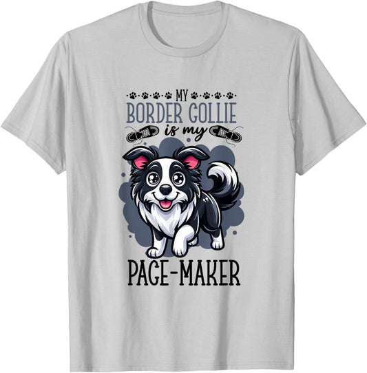 Running with Border Collie T-Shirt - T-Shirt | Ash