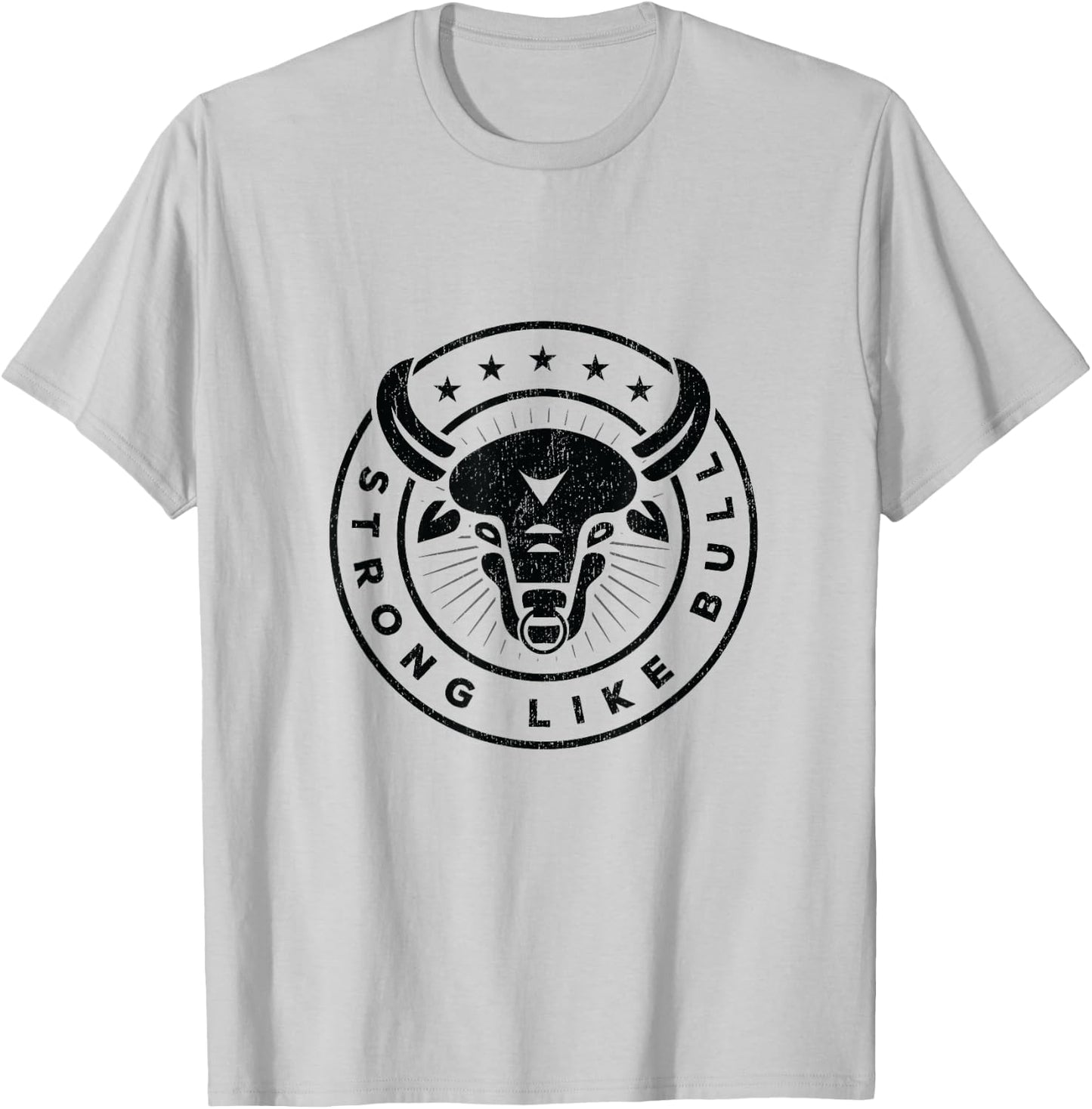 Strong Like A Bull Powerlifting Bodybuilding T-Shirt - T-Shirt | Ash