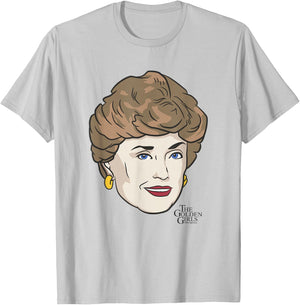 The Golden Girls Iconic Blanche Animated Big Face Portrait T-Shirt - T-Shirt | Ash