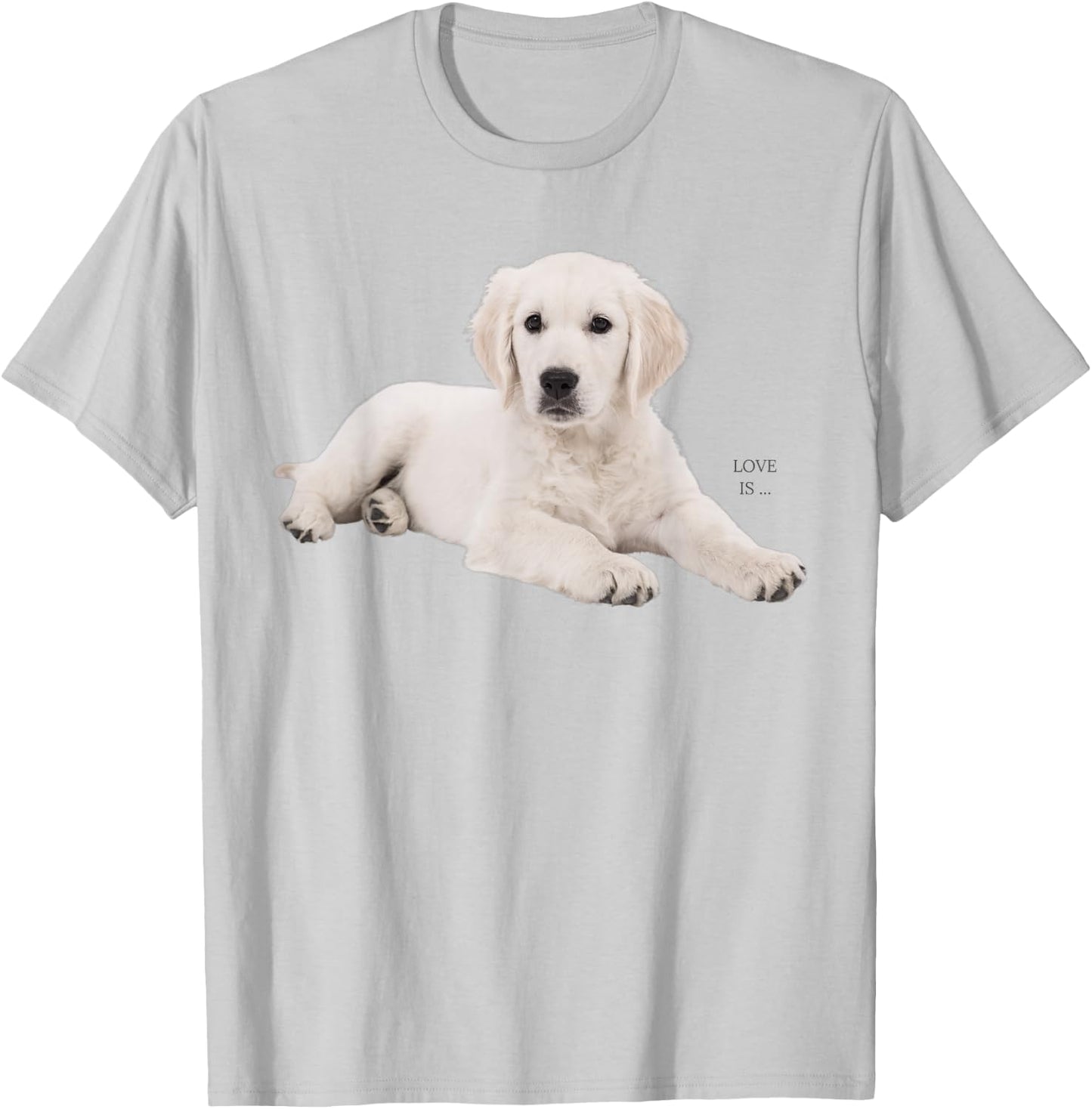 White Labrador Retriever Shirt Yellow Love Lab Mom Dog Dad T-Shirt - T-Shirt | Ash