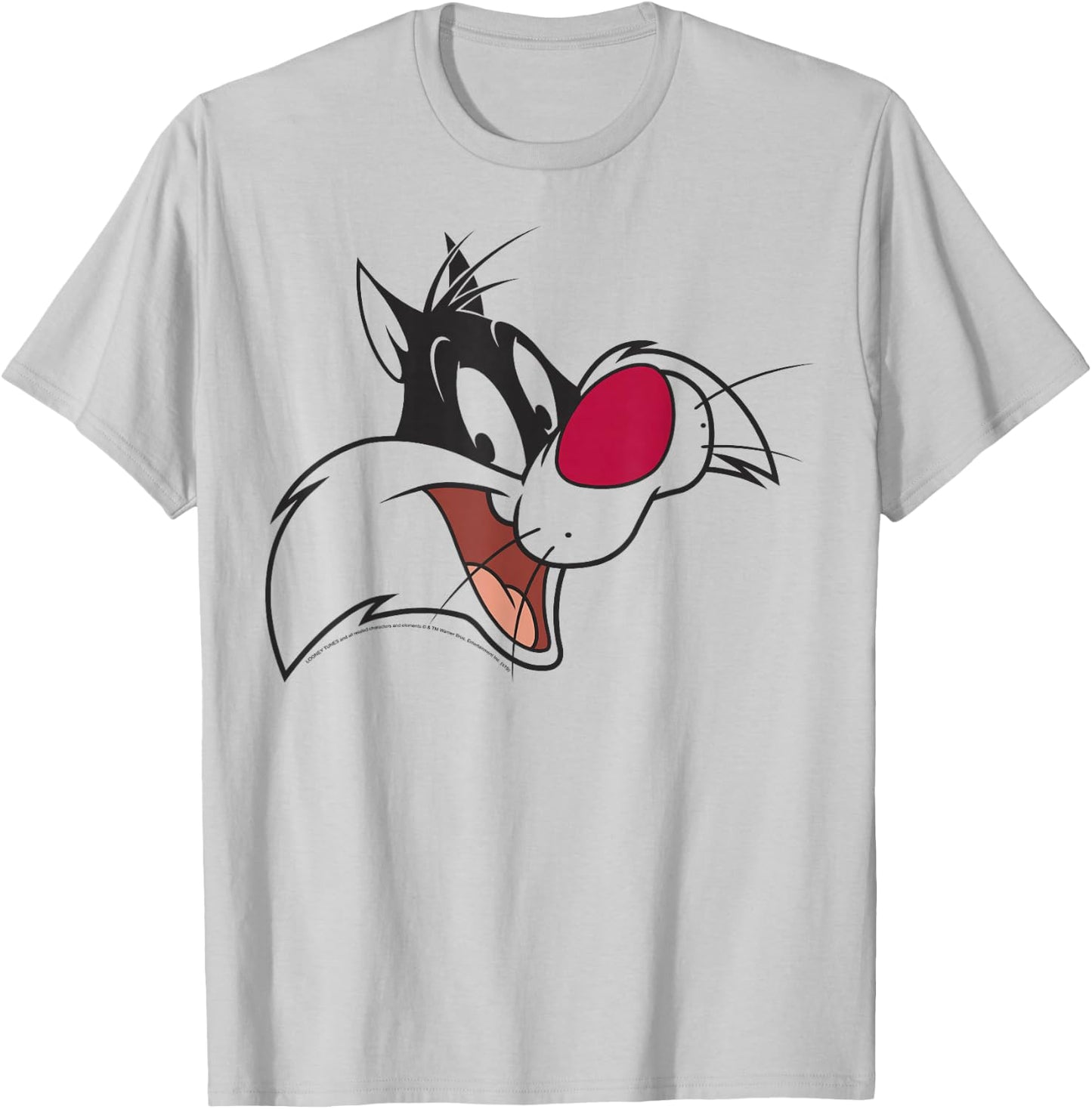 Looney Tunes Sylvester Face Portrait T-Shirt - T-Shirt | Ash