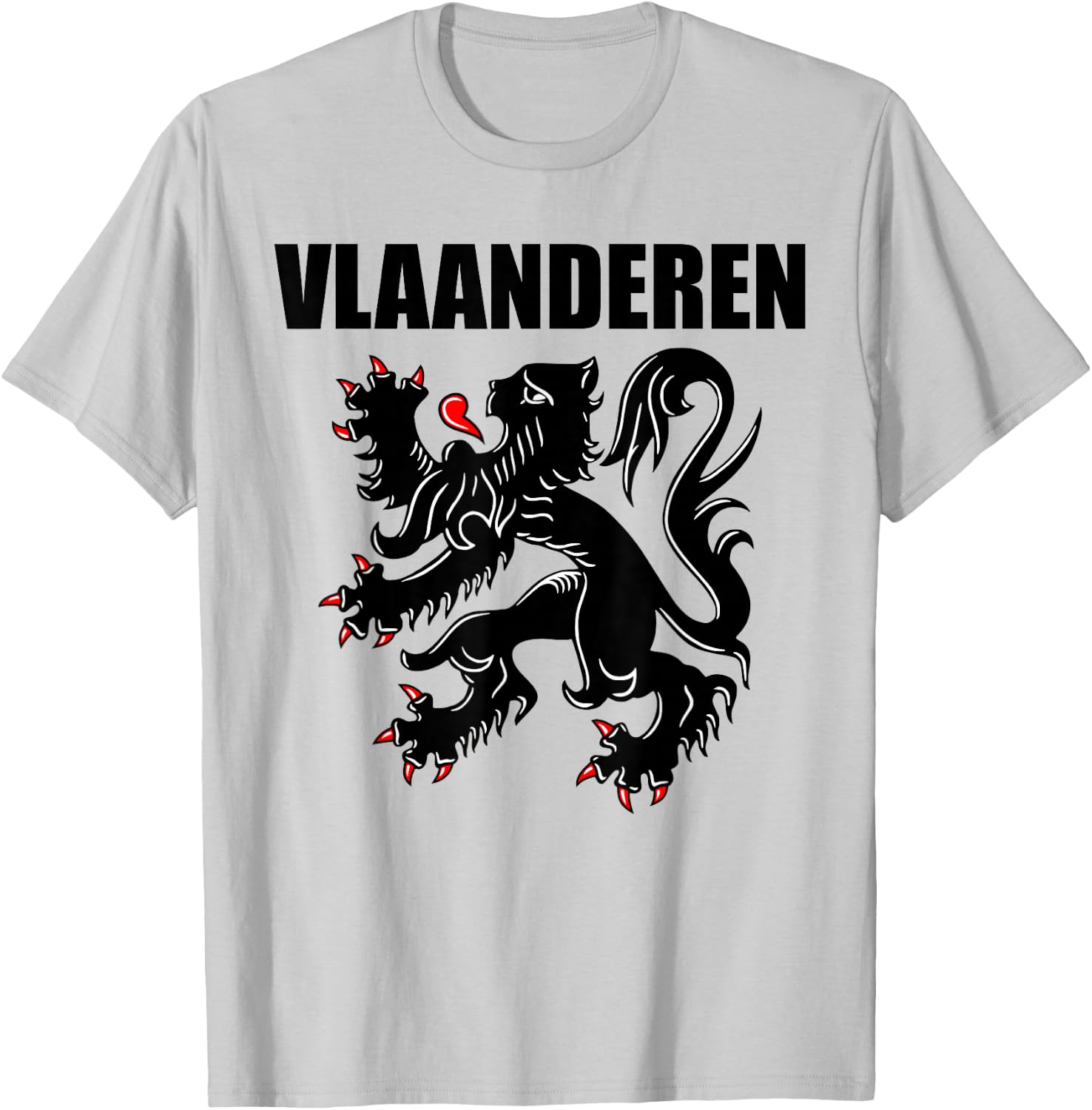 Flanders Belgium Flemish Lion Souvenir Vlaanderen Dutch T-Shirt - T-Shirt | Ash