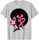 Breast Cancer Black African American Women Support Pink T-Shirt - T-Shirt | Ash