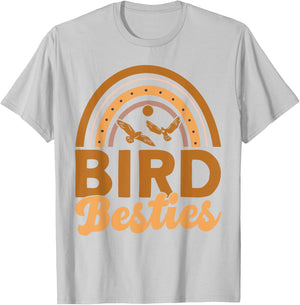 Bird Besties BFF Best Friends Bestie T-Shirt - T-Shirt | Ash