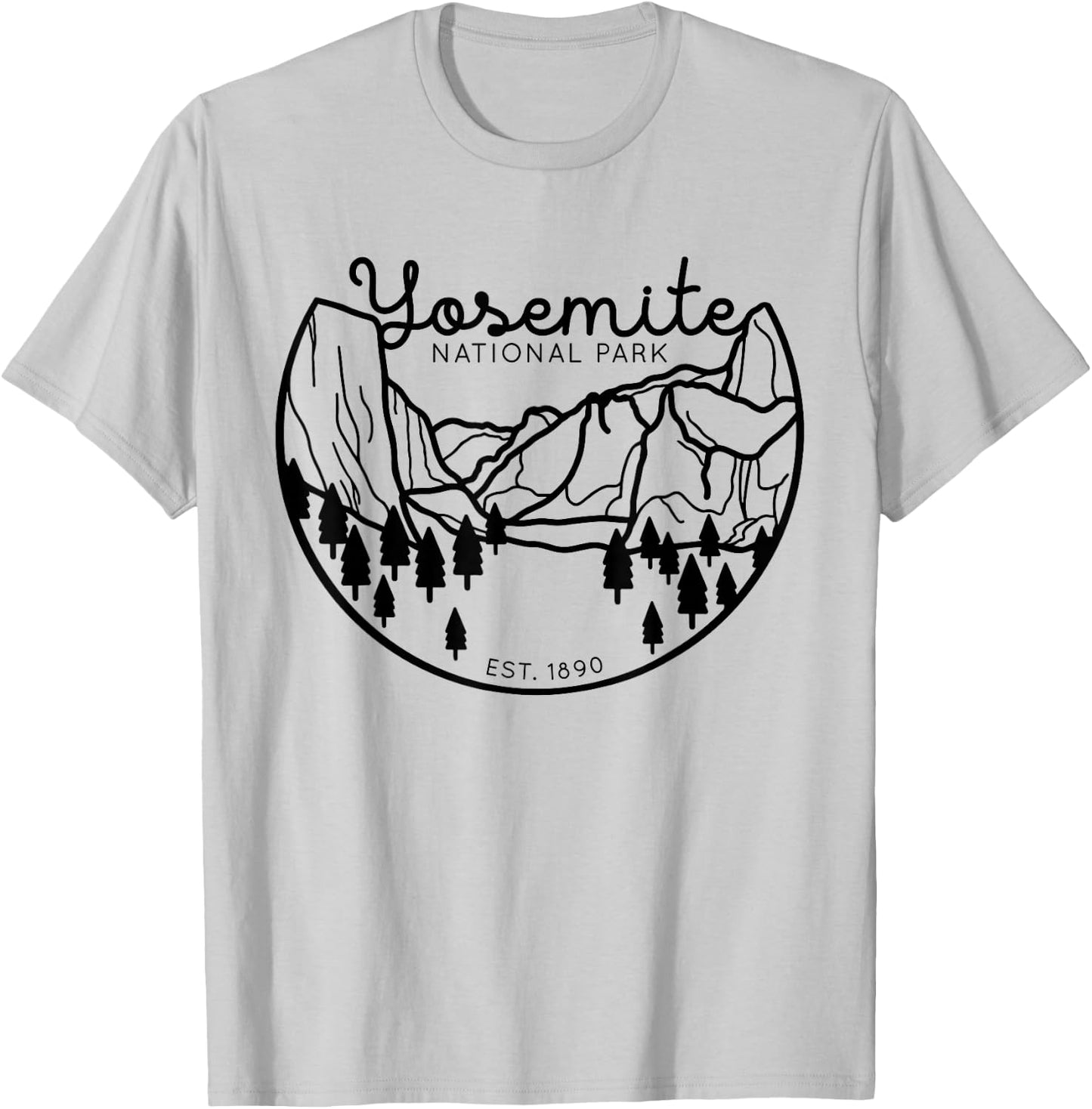 Yosemite National Park 1890 California Sierra Nevada T-Shirt - T-Shirt | Ash