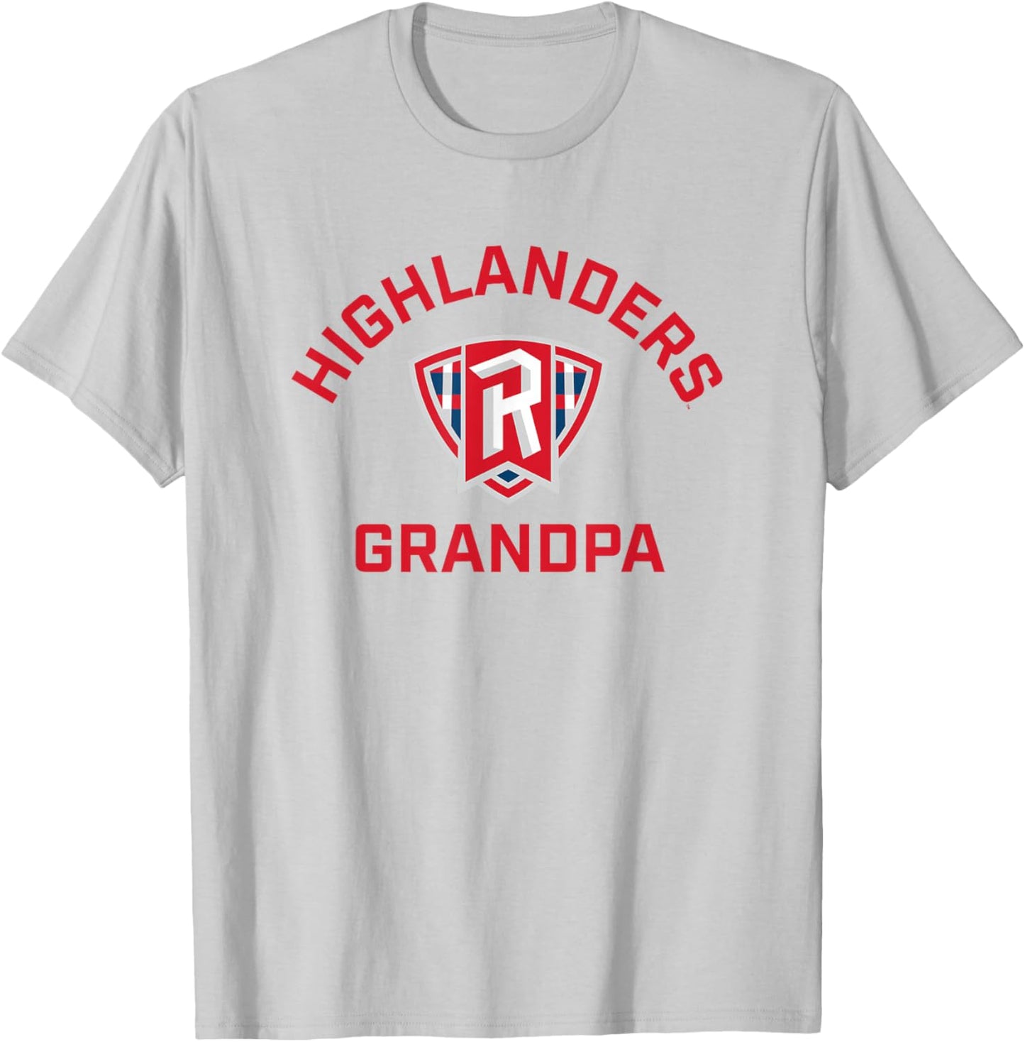 Radford University Highlanders Arched Grandpa T-Shirt - T-Shirt | Ash