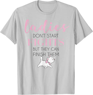 Disney The Aristocats Marie Ladies Don't Start Fights T-Shirt - T-Shirt | Ash