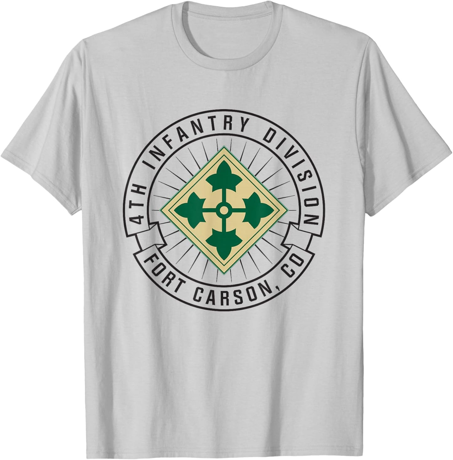 Fort Carson United States Army 4th Infantry Division T-Shirt - T-Shirt | Ash