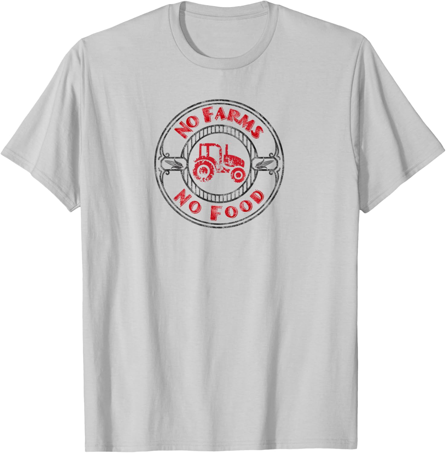 No Farms No Food Support Agriculture Farming - Tractor T T-Shirt - T-Shirt | Ash