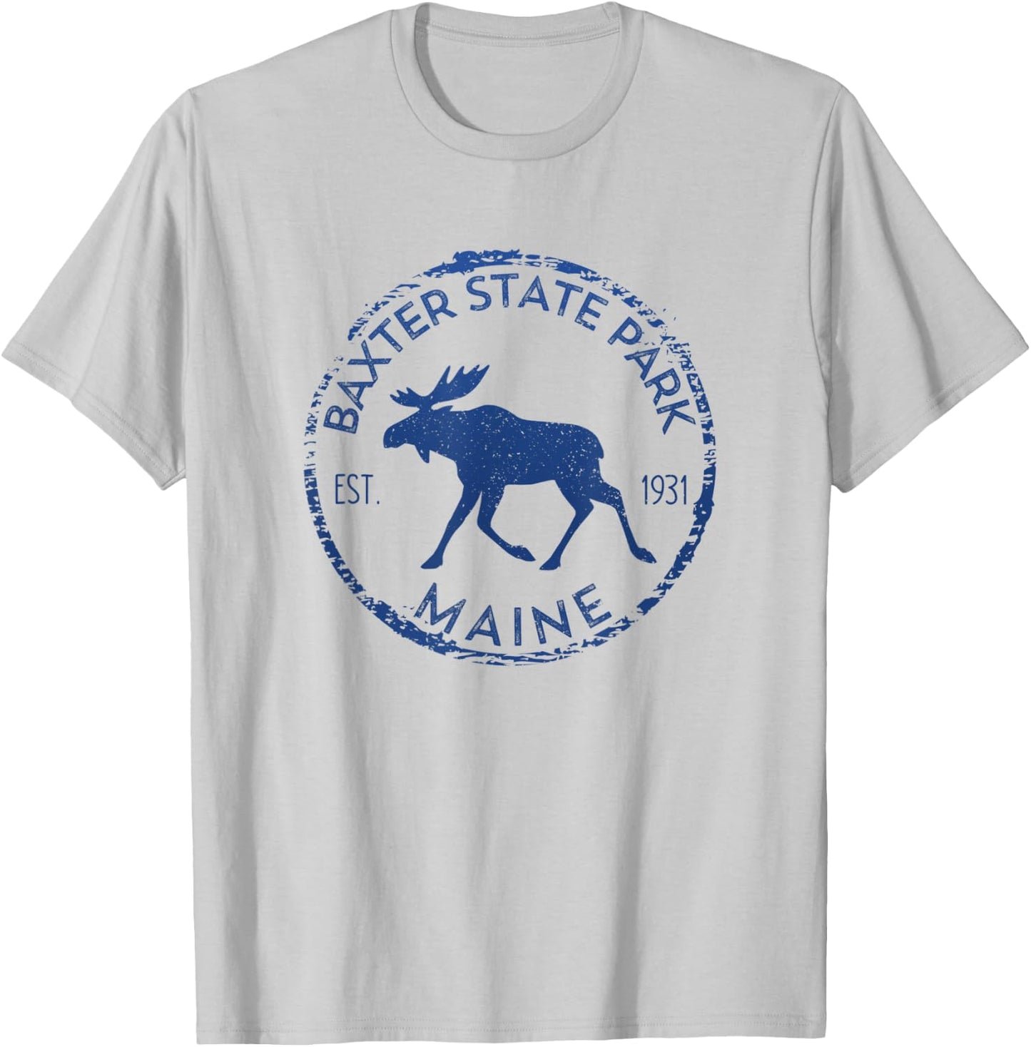 Baxter State Park Maine Moose Outdoors T-Shirt - T-Shirt | Ash
