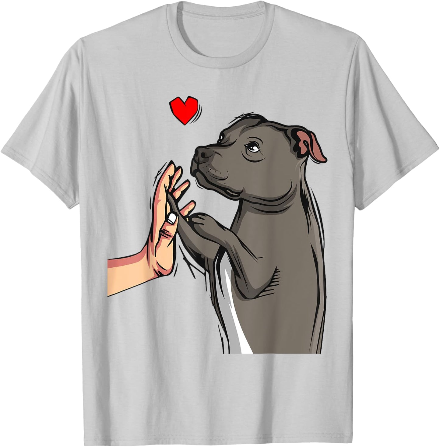 Staffordshire Bull Terrier Love Dog Mom Girls Gift T-Shirt - T-Shirt | Ash