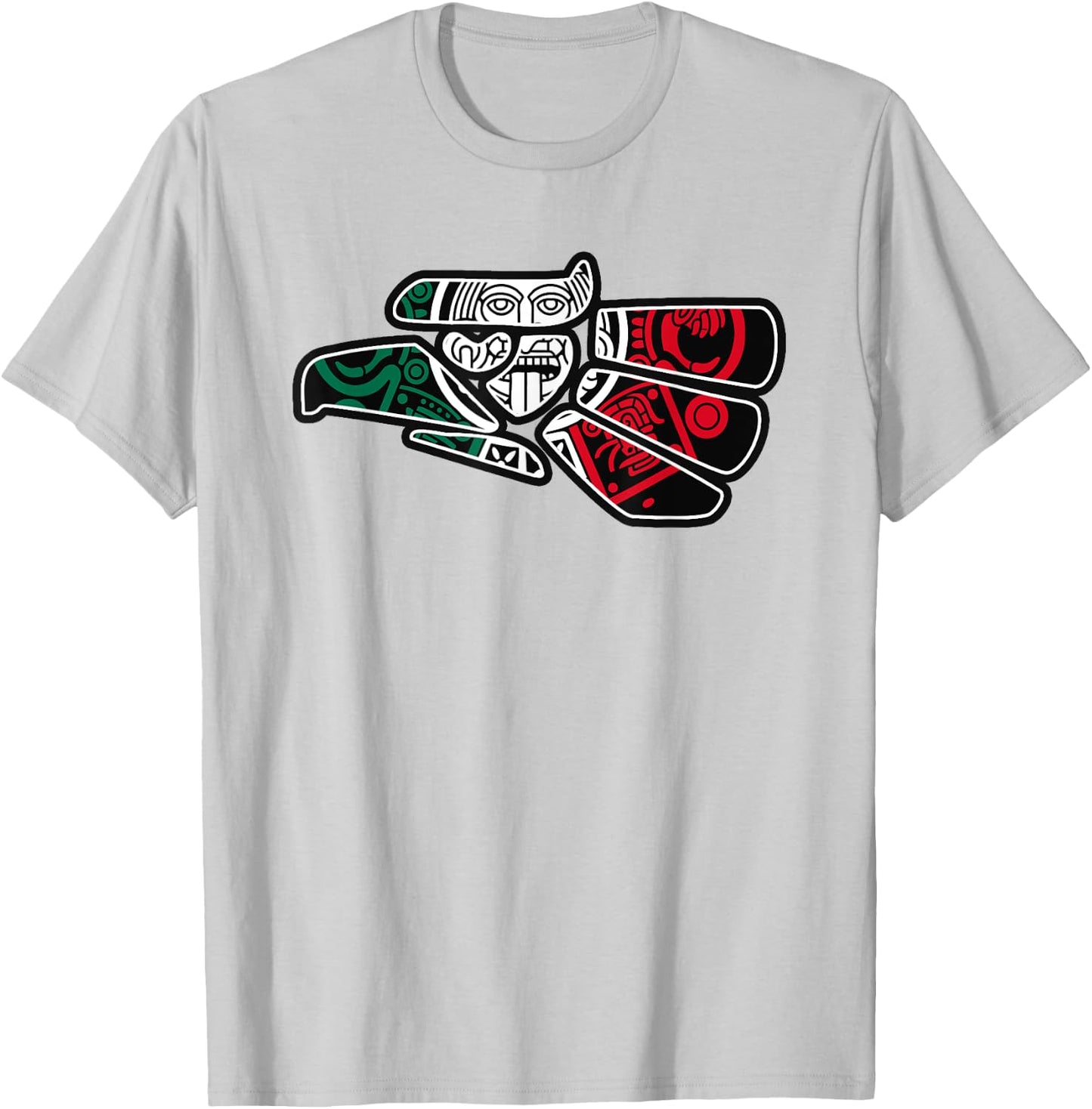 Hecho En Mexico Aztec Calendar Mexican Eagle T-Shirt - T-Shirt | Ash
