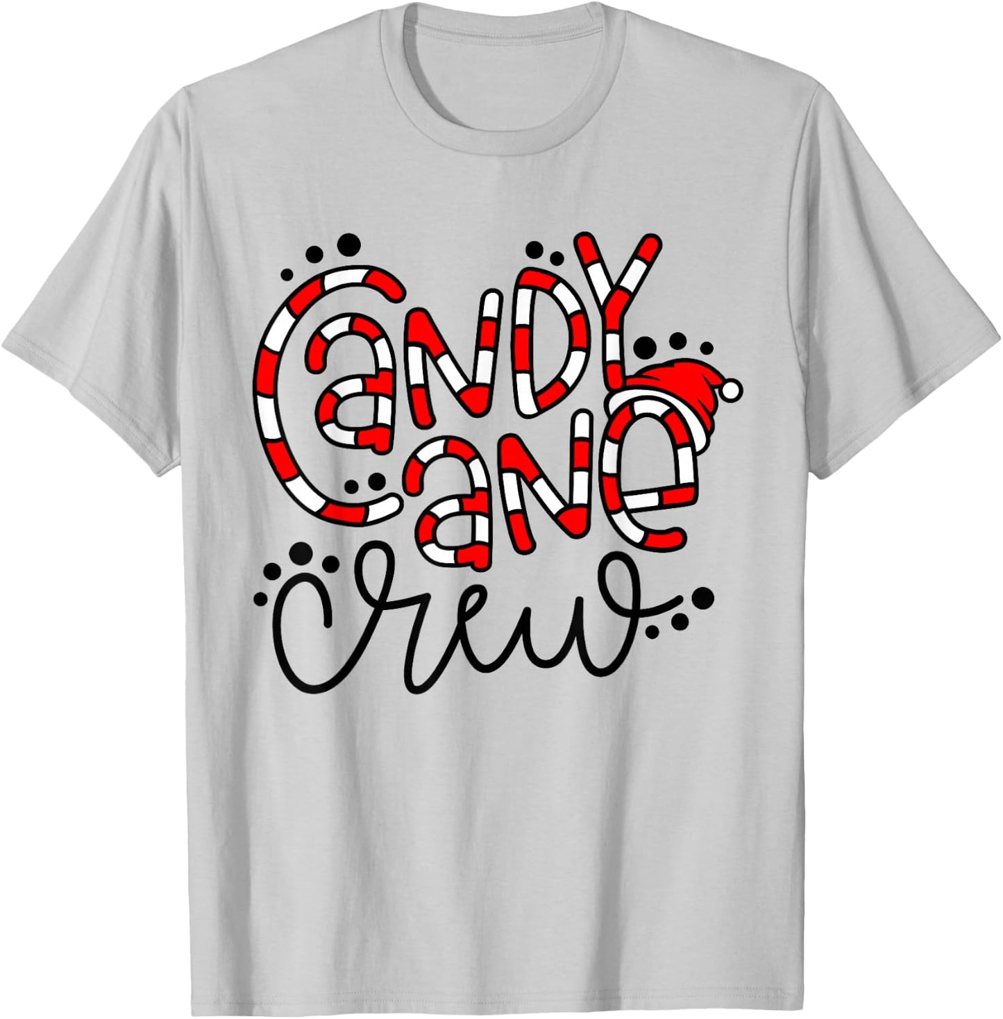 Candy Cane Crew Christmas Xmas Love Candy Boys Girls Kids T-Shirt - T-Shirt | Ash