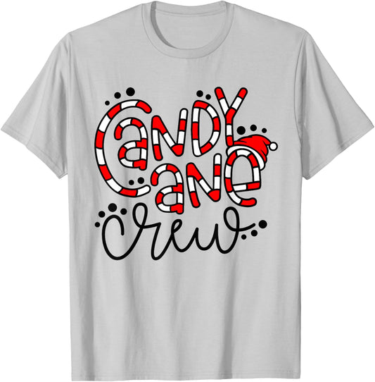 Candy Cane Crew Christmas Xmas Love Candy Boys Girls Kids T-Shirt - T-Shirt | Ash