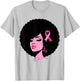 Breast Cancer Black African American Women Support Pink T-Shirt - T-Shirt | Ash
