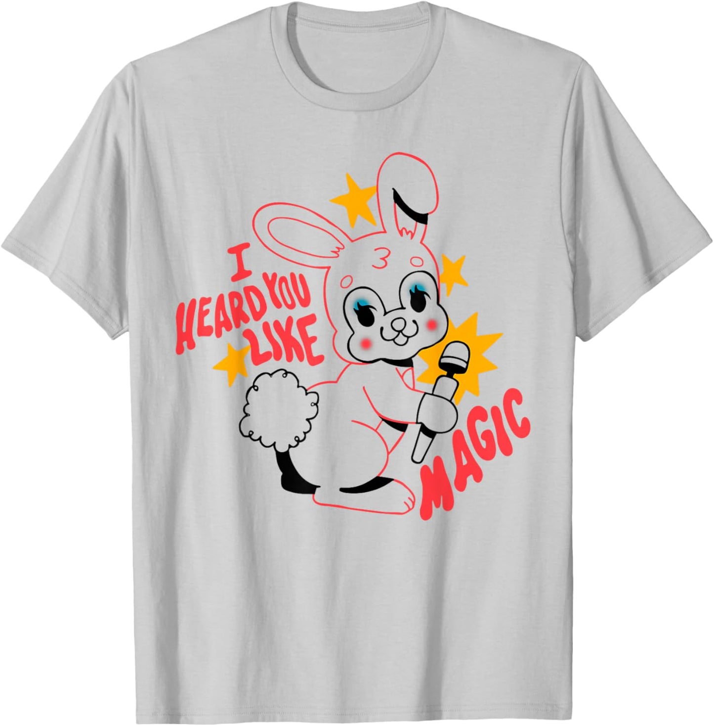 I Heard You Like Magic Funny Rabbit T-Shirt - T-Shirt | Ash