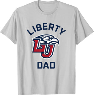 Liberty University Flames Arched Dad T-Shirt - T-Shirt | Ash