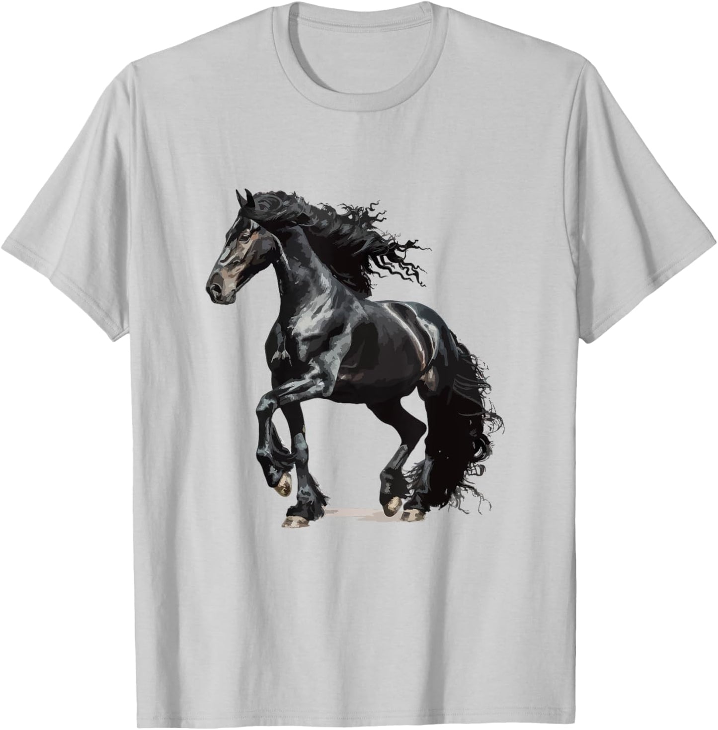 Vintage Friesian horse T-Shirt - T-Shirt | Ash
