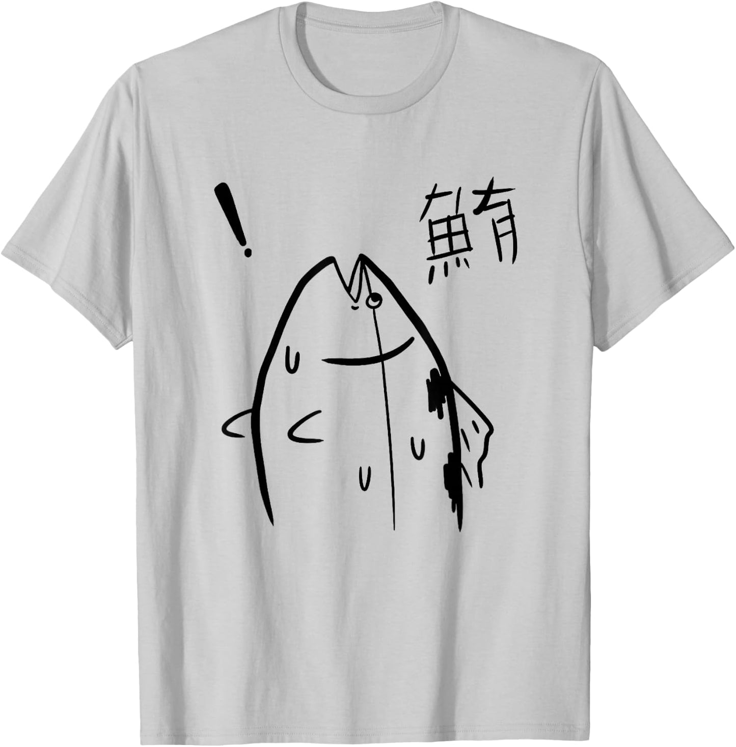 Harajuku Fish Manga Fish Graphic Design T-Shirt - T-Shirt | Ash