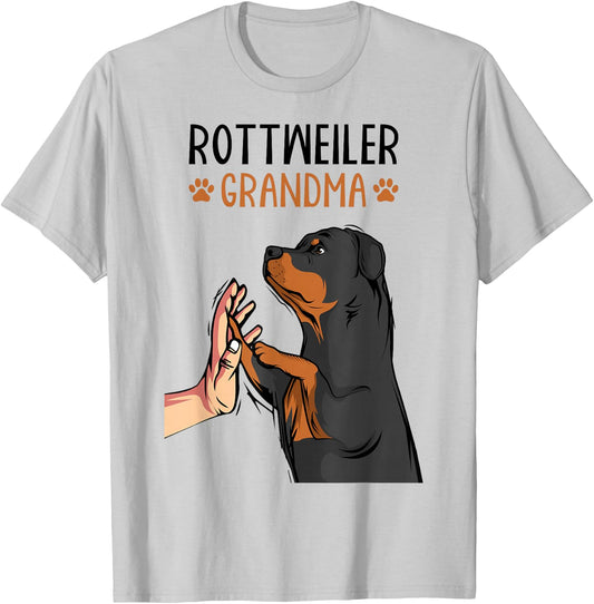 Rottweiler Grandma Rottie Dog Mom Funny Mother´s Day T-Shirt - T-Shirt | Ash