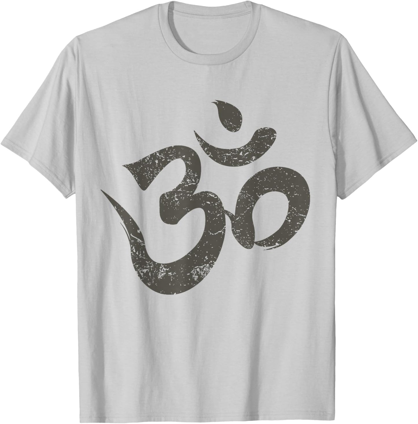Vintage Om Meditation Spiritual Indian Yoga Symbol Om T-Shirt - T-Shirt | Ash