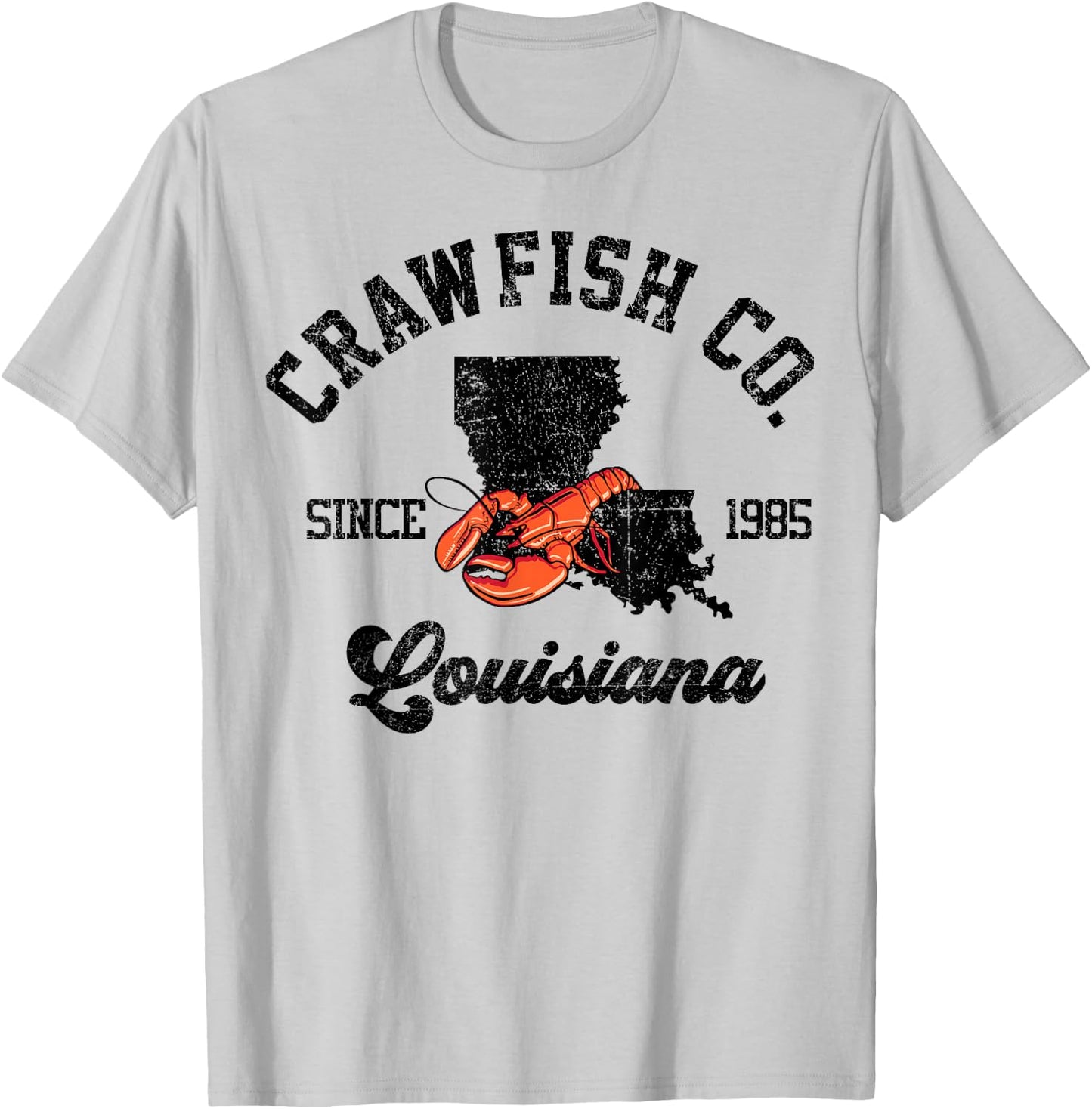 Crawfish Co Cajun Seafood Festival Vintage Cooking Gift T-Shirt - T-Shirt | Ash