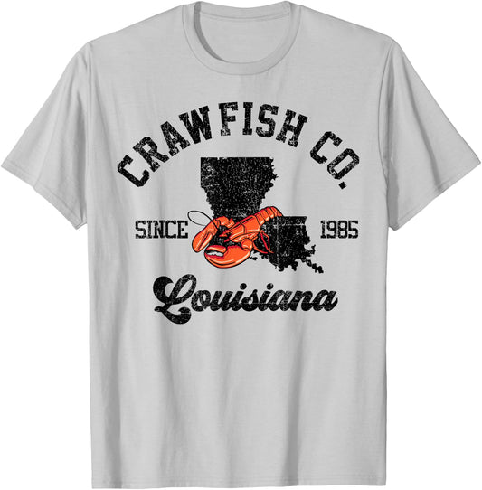 Crawfish Co Cajun Seafood Festival Vintage Cooking Gift T-Shirt - T-Shirt | Ash