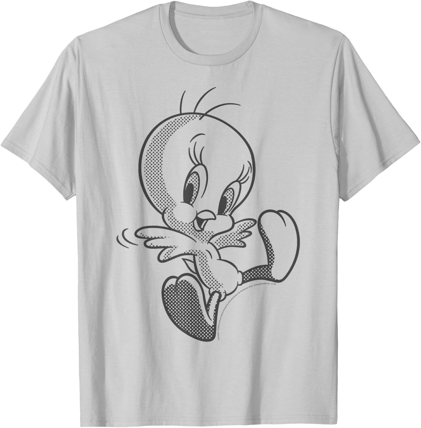 Looney Tunes Tweety Bird Comic Style Portrait T-Shirt - T-Shirt | Ash