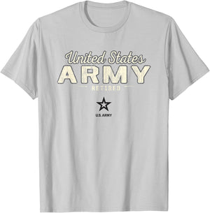 United States Army Military Retired Vintage Gray T-Shirt - T-Shirt | Ash
