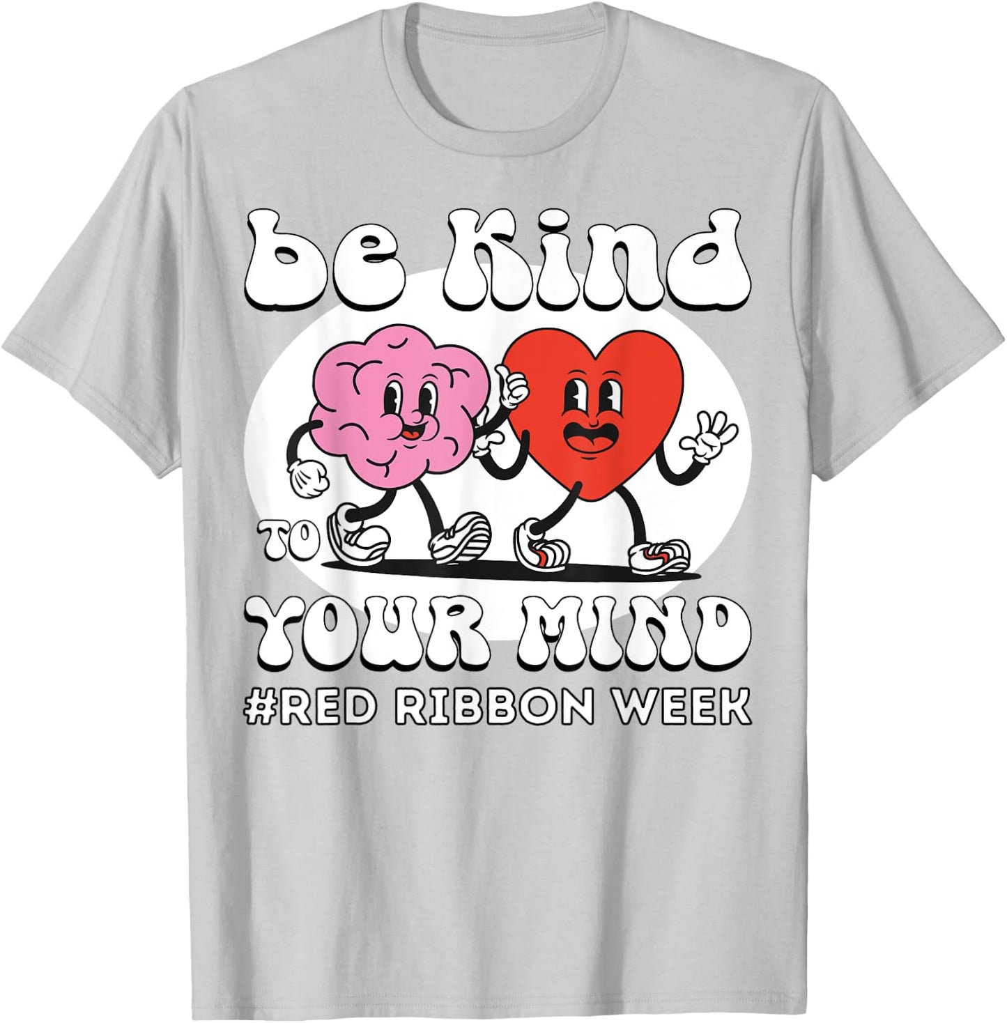 Red Ribbon Week - Be Kind To Your Mind Kids Boys Girls T-Shirt - T-Shirt | Ash