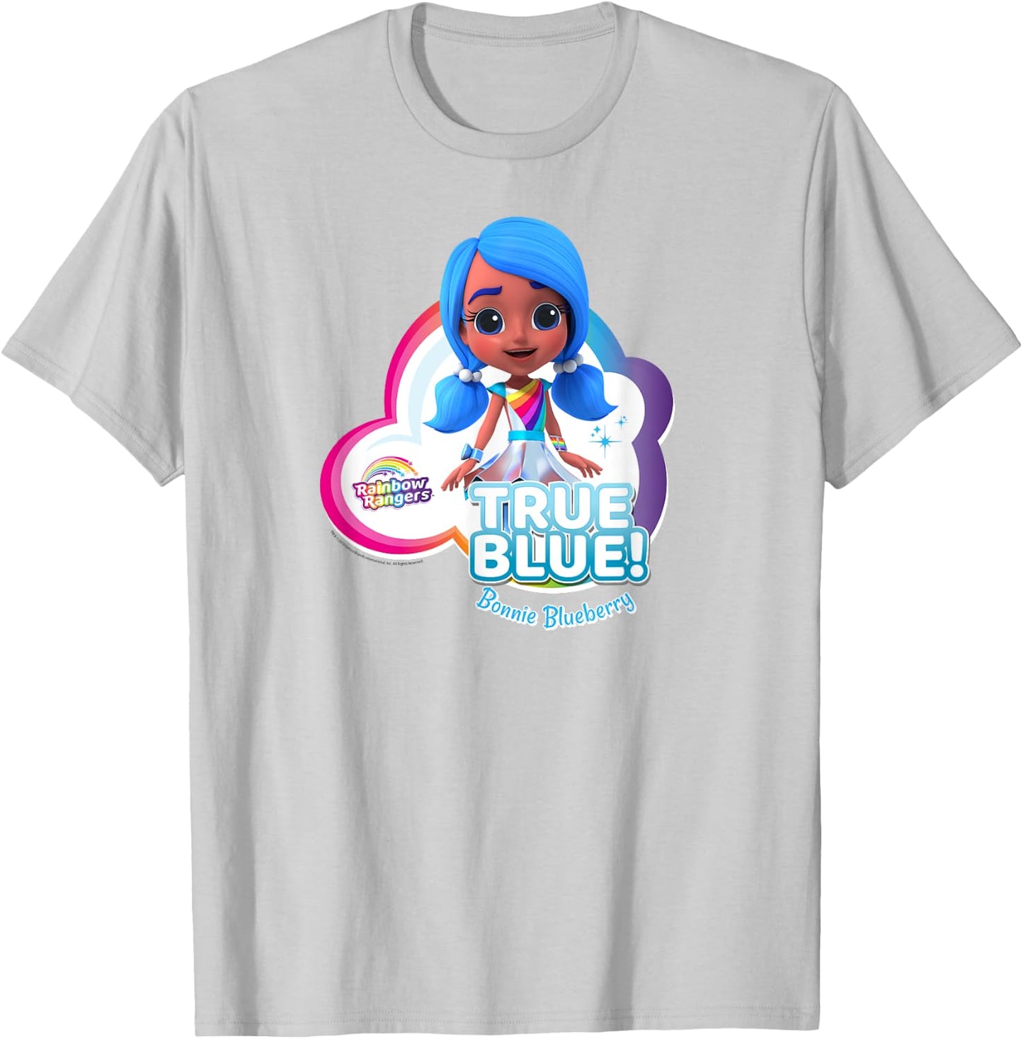 Rainbow Rangers Bonnie Blueberry "True Blue!" T-Shirt - T-Shirt | Ash