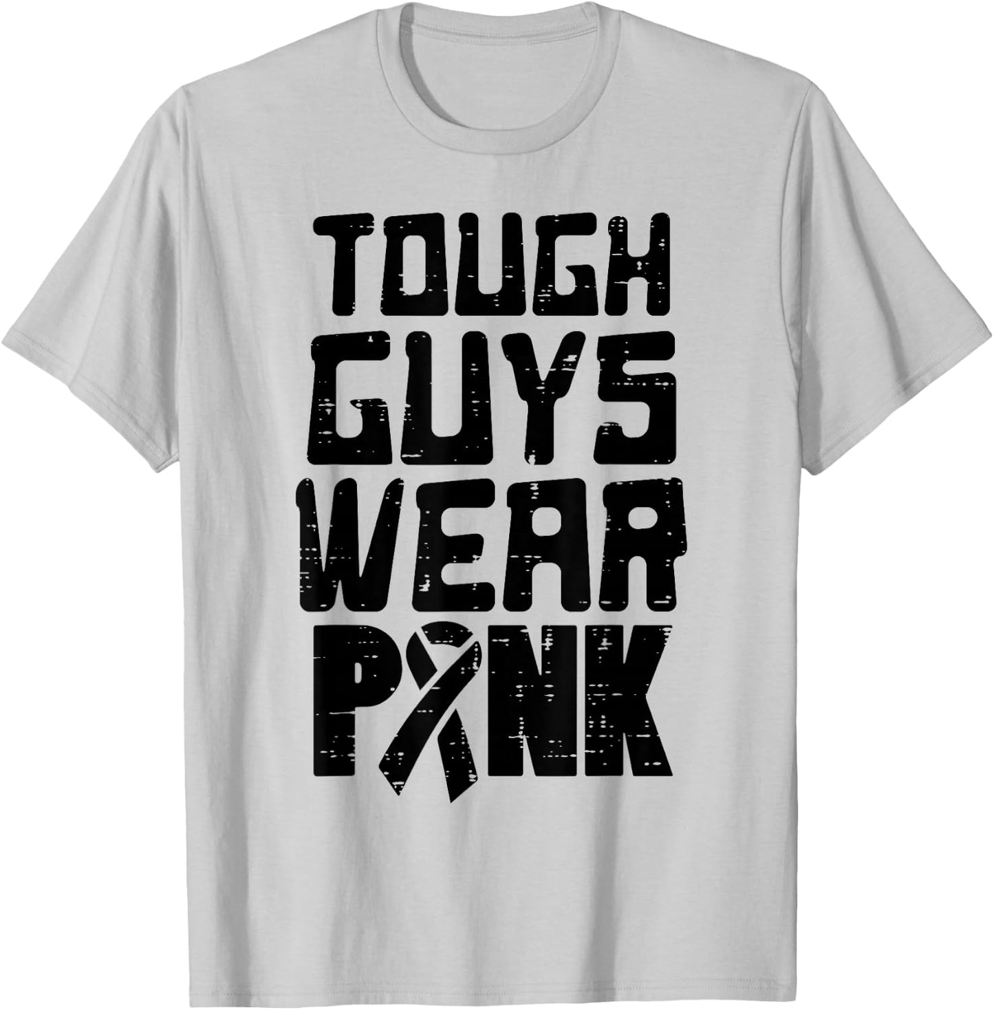 Breast Cancer Awareness Wear Pink Guys Men Boys Kids Teens T-Shirt - T-Shirt | Ash