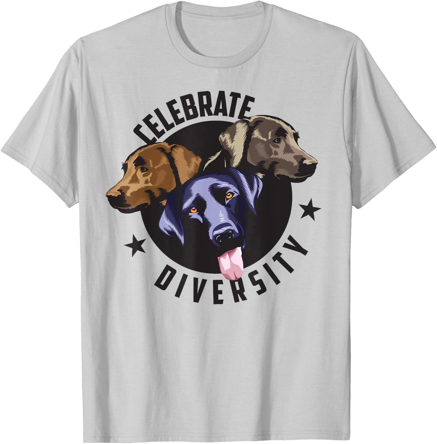 Cool Celebrate Diversity For Labrador Retriever Lovers T-Shirt - T-Shirt | Ash
