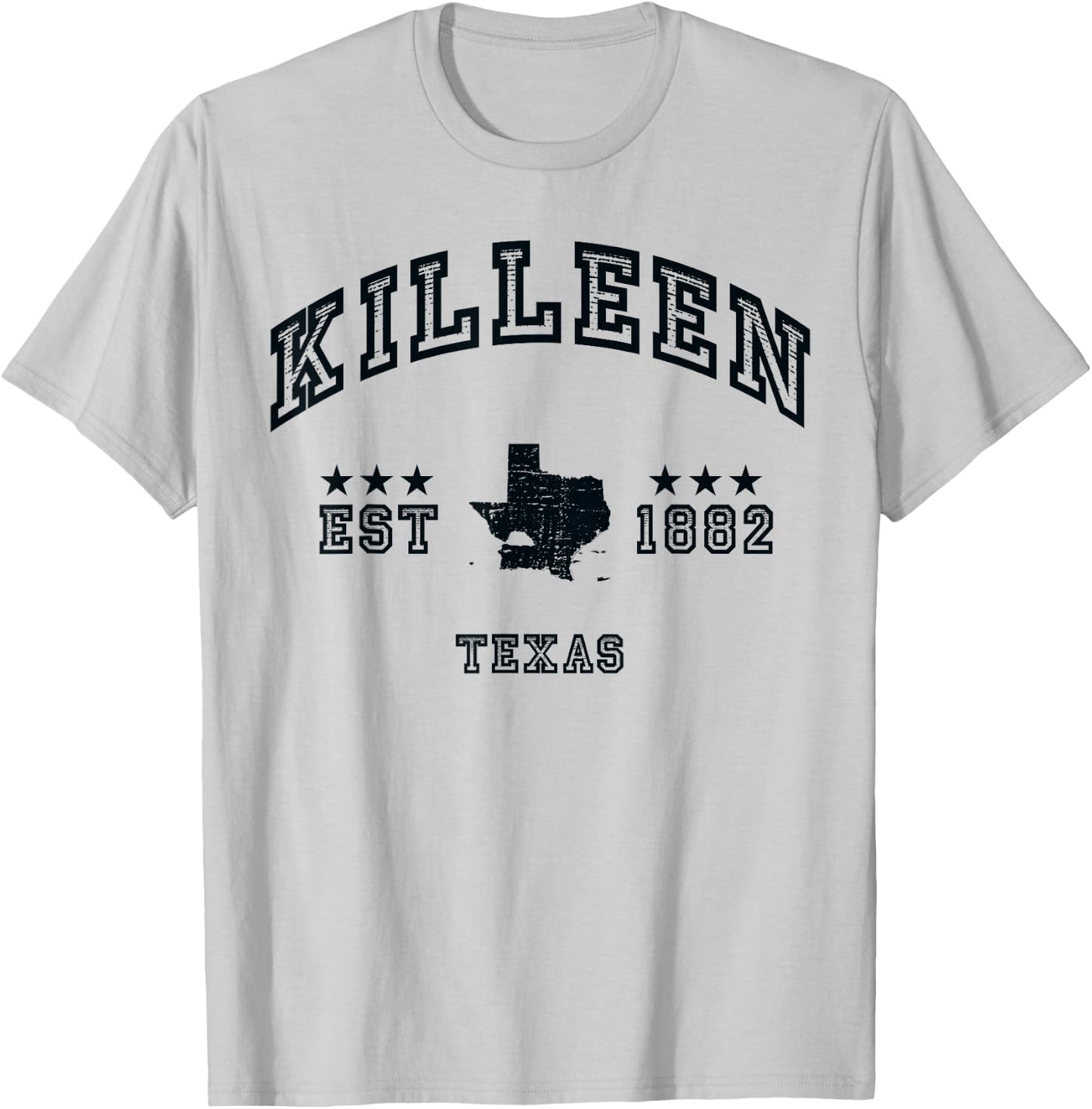 Retro Killeen Texas TX Souvenir Sport Throwback T-Shirt - T-Shirt | Ash