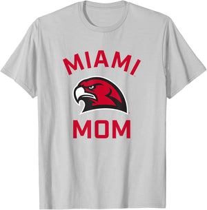Miami University Ohio Redhawks Arched Mom T-Shirt - T-Shirt | Ash