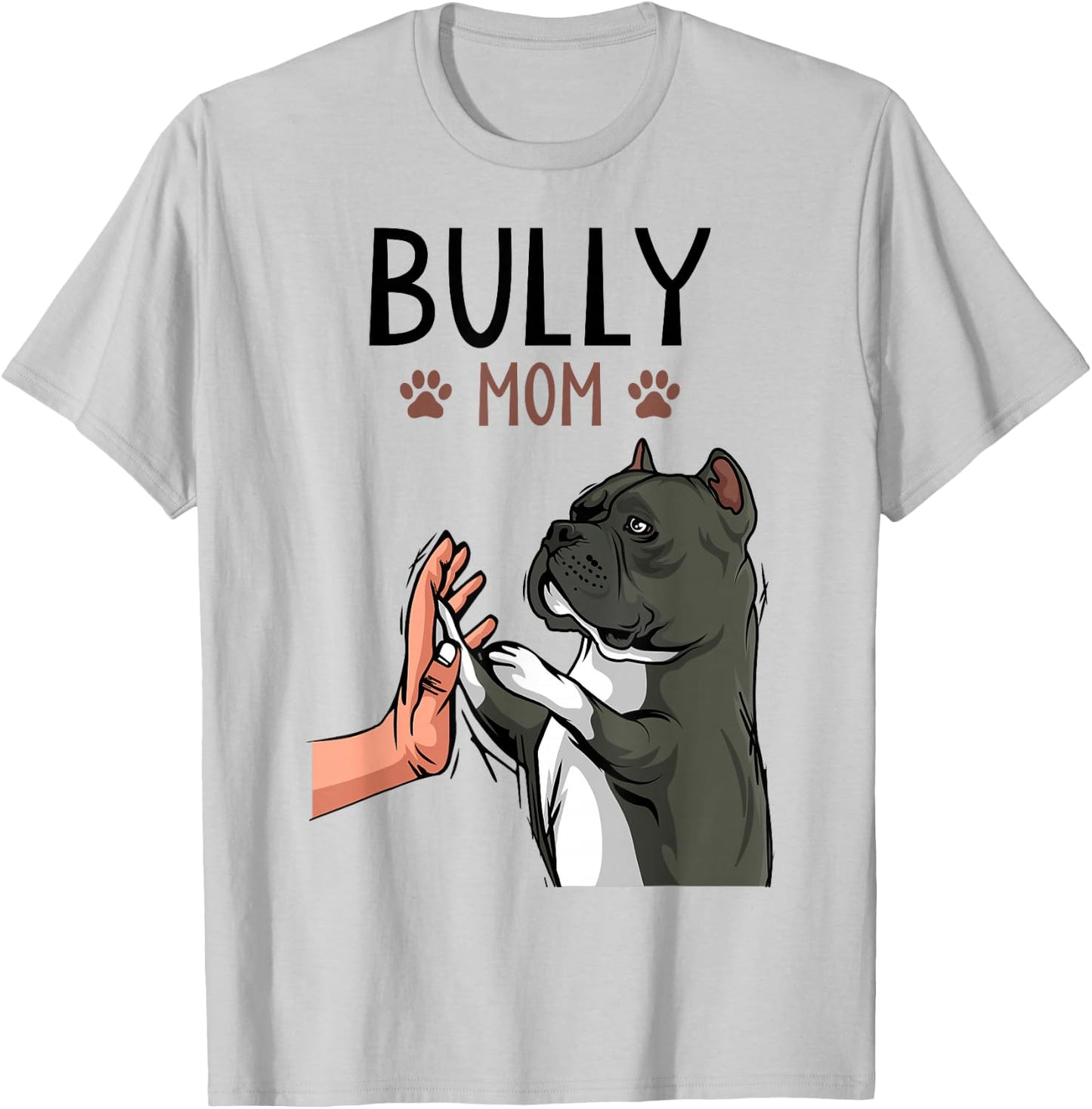 American Bully Mom Dogs T-Shirt - T-Shirt | Ash