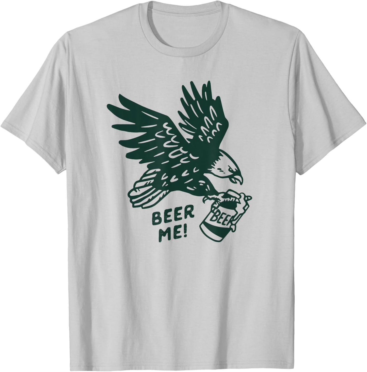 Patriotic USA Beer Drinking Eagle Shirt. Patriotism Beer Women Men T-Shirt - T-Shirt | Ash