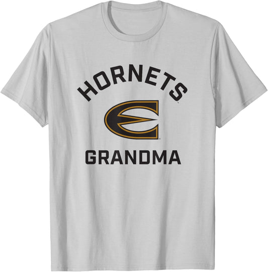Emporia State University ESU Hornets Arched Grandma T-Shirt - T-Shirt | Ash