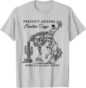 Prescott Arizona Frontier Days World's Oldest Rodeo T-Shirt - T-Shirt | Ash