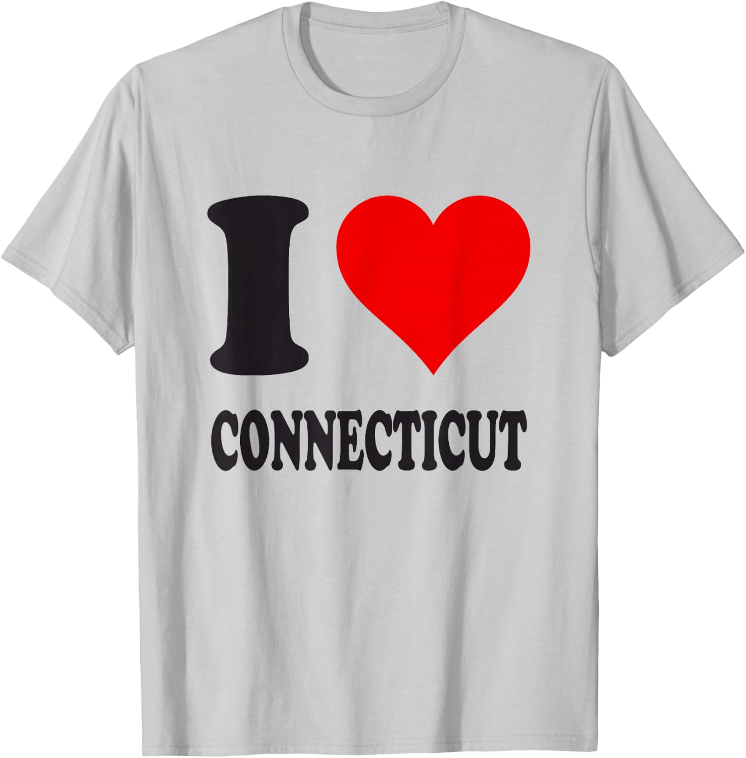 I Love Connecticut T-Shirt - T-Shirt | Ash