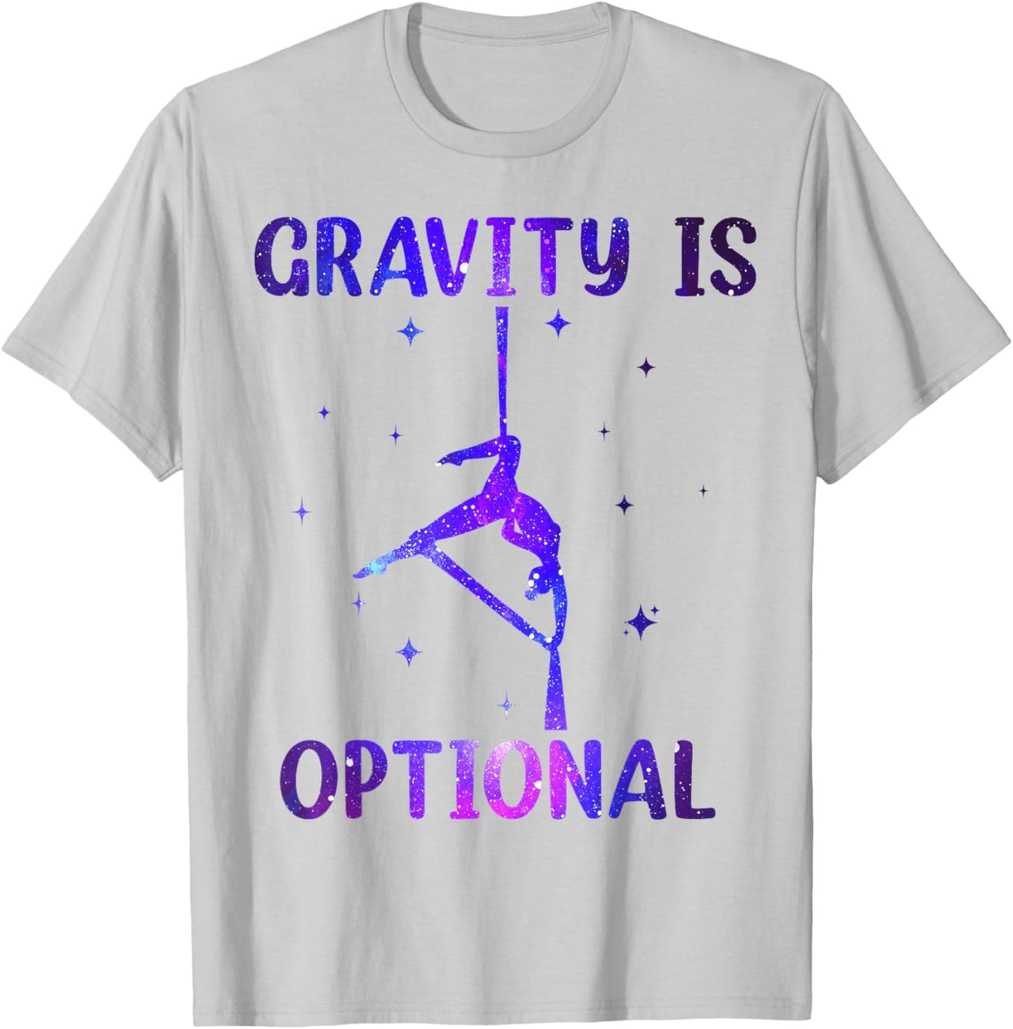 Gravity is Optional Aerial Silks Hammock, Aerialist Circus T-Shirt - T-Shirt | Ash
