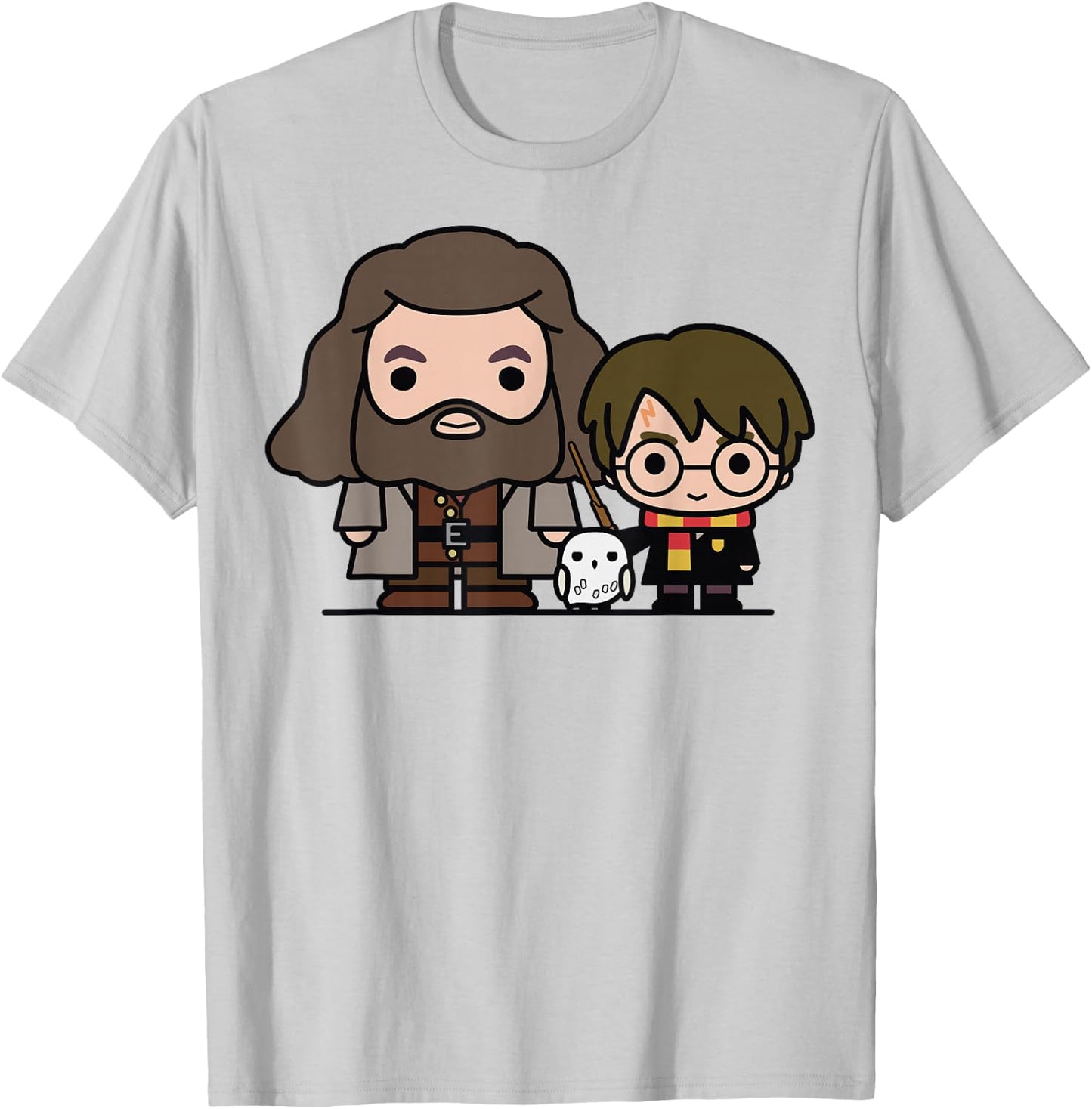 Harry Potter Hagrid Hedwig And Harry Cute Cartoon T-Shirt - T-Shirt | Ash