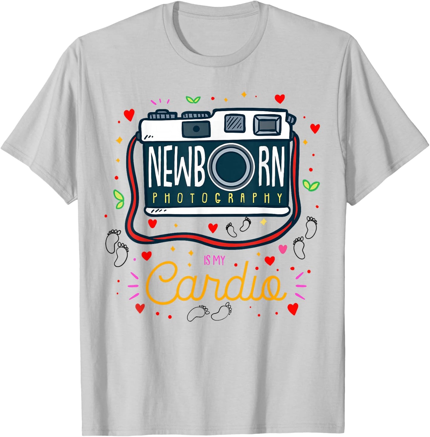 Baby Photographer Gift Newborn Photography Is My Cardio T-Shirt - T-Shirt | Ash