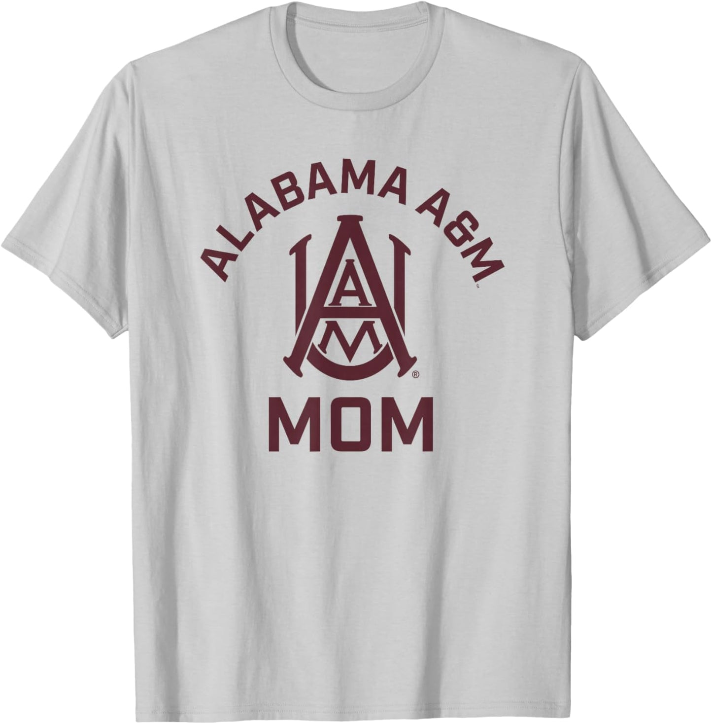 Alabama A&M University Bulldogs Arched Mom T-Shirt - T-Shirt | Ash